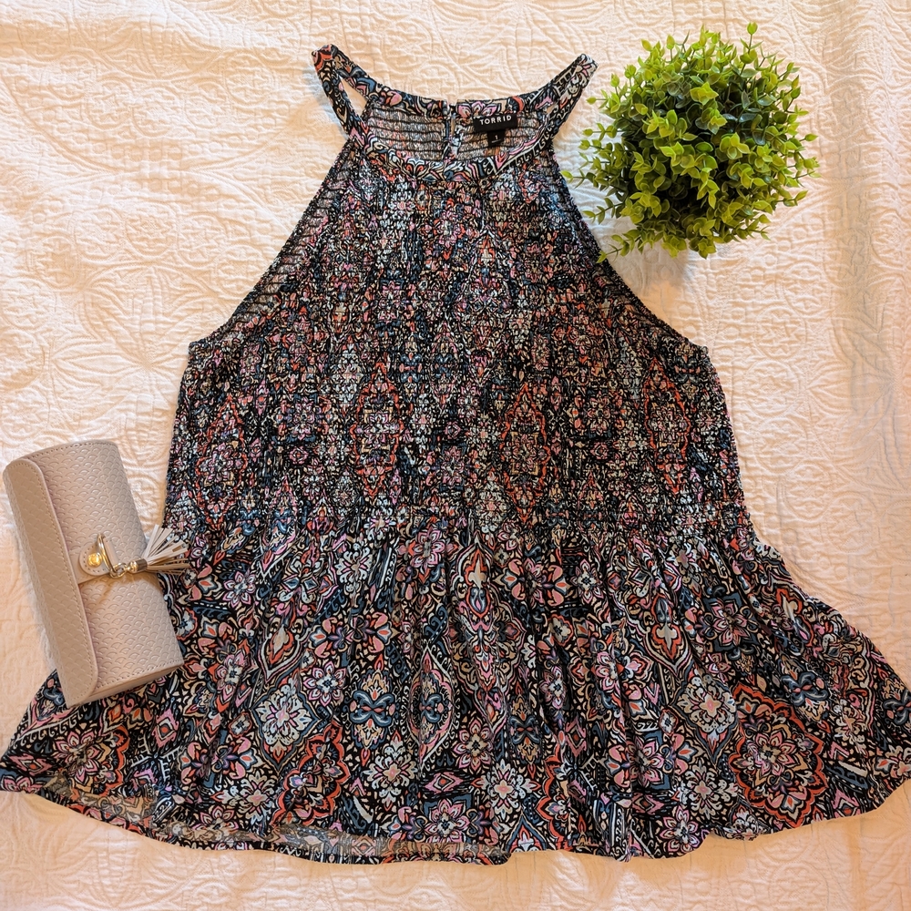Torrid Patterned Sleeveless Blouse